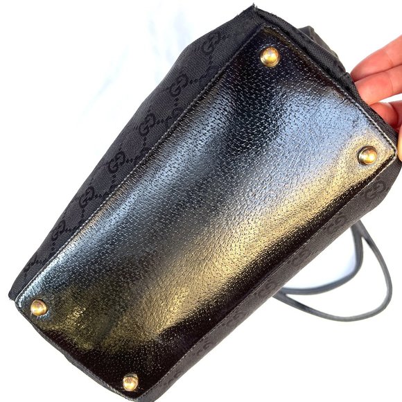 Auc Gucci Eclipse GG Canvas/patent leather Medium Tote - Picture 13 of 16